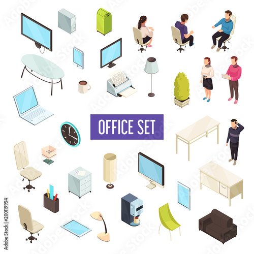 Office Isometric Set 