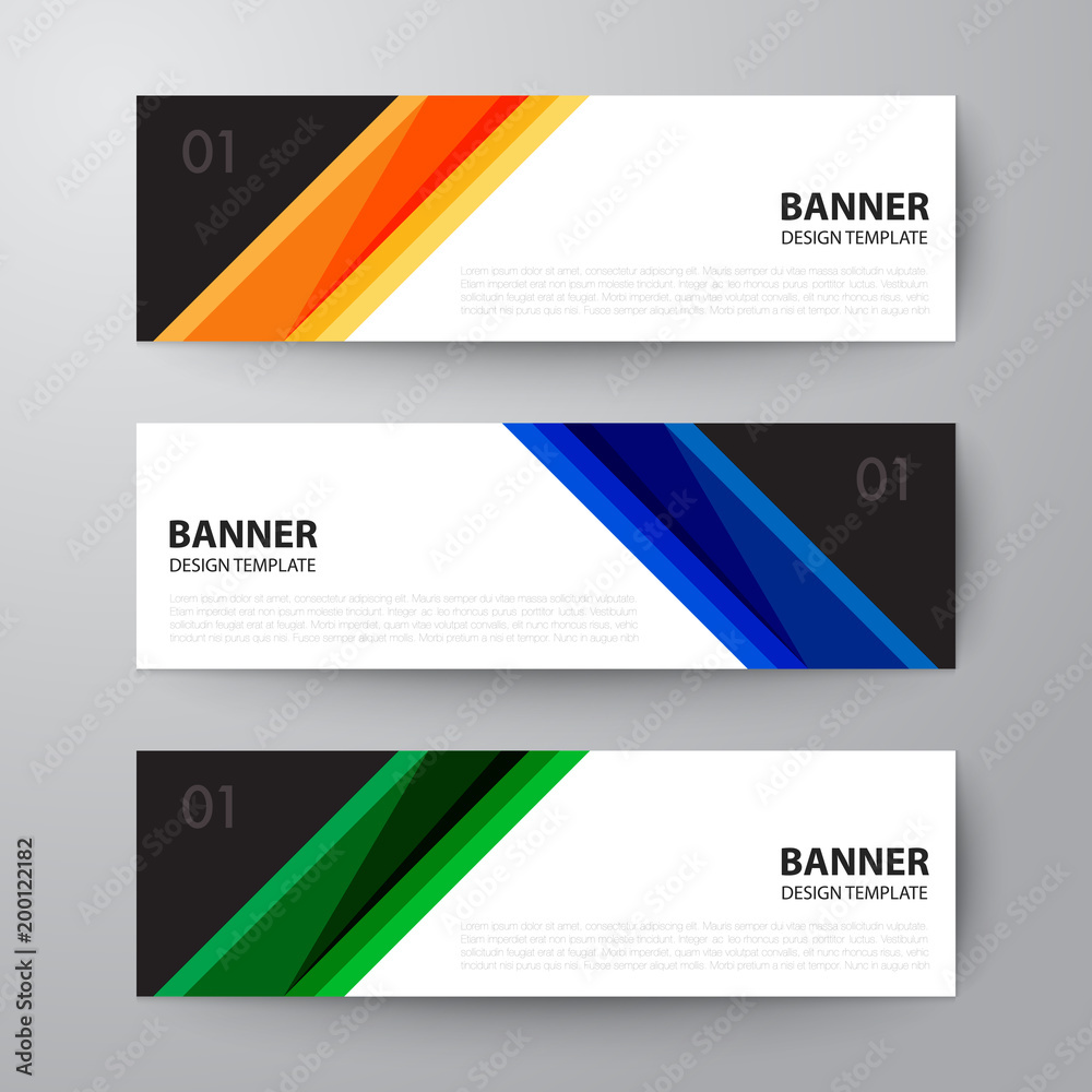 Set of banners web template abstract vector background