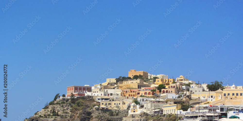 view of Fira town - Santorini Greece