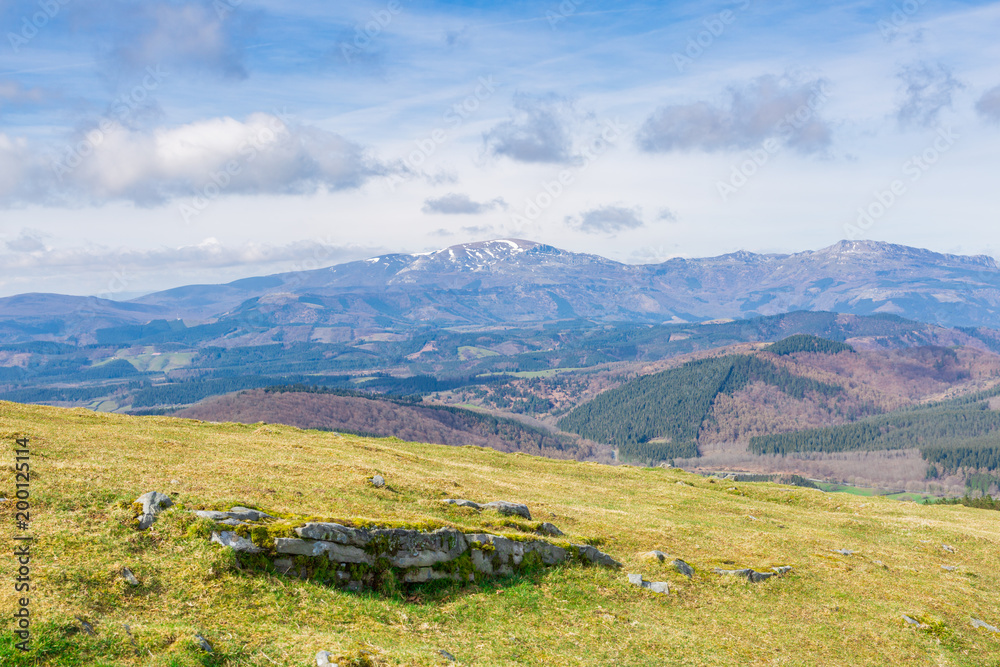 Typical panorama of the Basque mountains