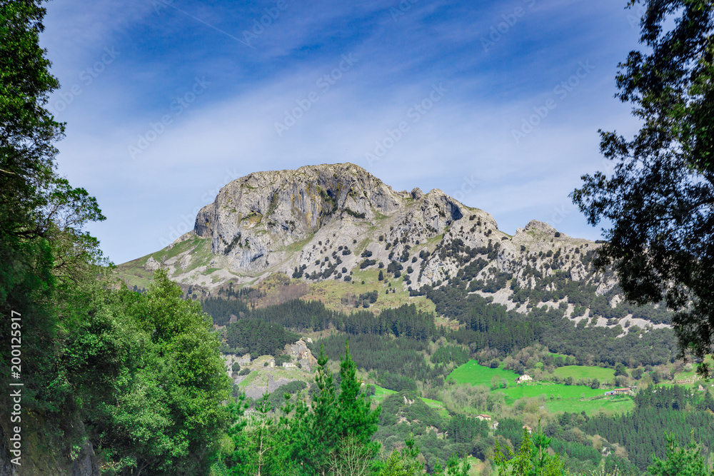 Typical panorama of the Basque mountains Typical panorama of the Basque mountains