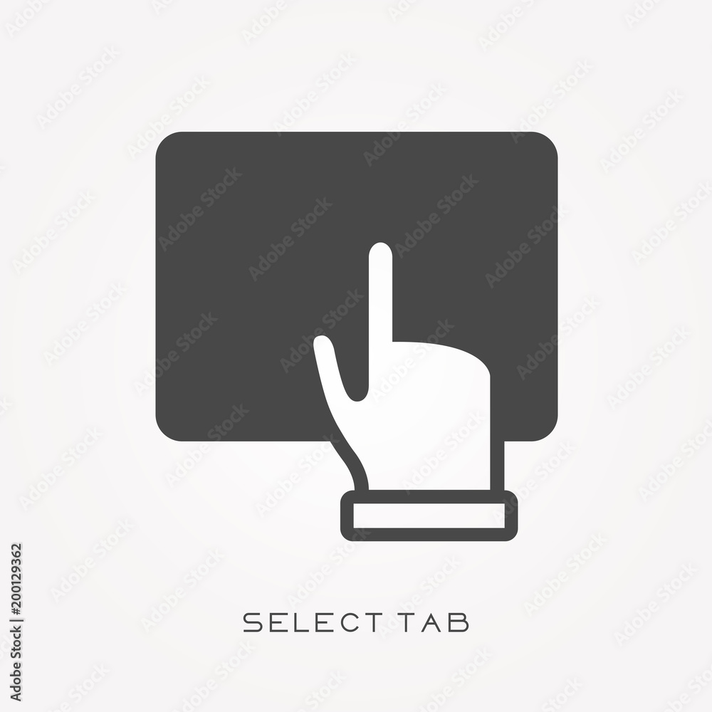 Silhouette icon select