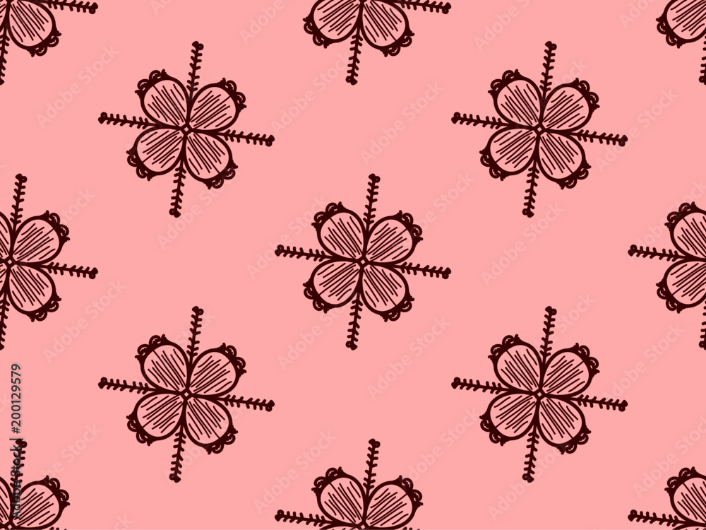 Abstract floral design seamless pattern texture