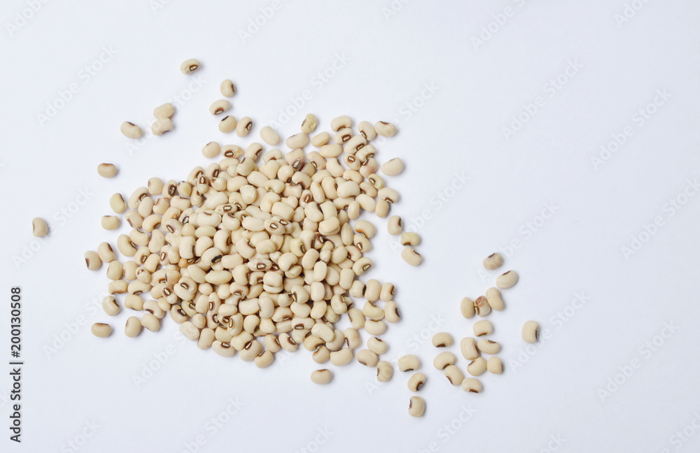 raw Job's tears or millet on white background raw Job's tears or millet on white background