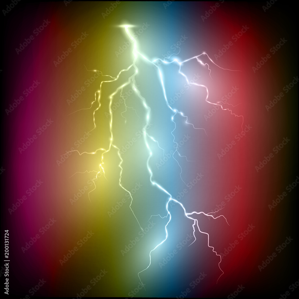 Lightnings. Magic and bright lighting effects. Vector Illustration Lightnings. Magic and bright lighting effects. Vector Illustration