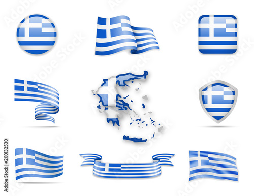 Greece Flags Collection