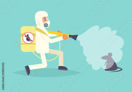 Pest control Vector. Cartoon. Isolated art