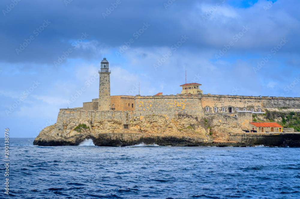 Fortified fort with lighthouse Havana, Cuba