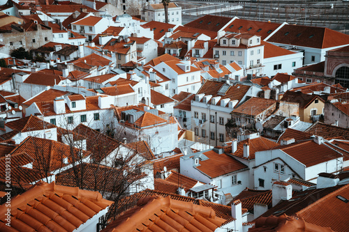 Srop of Rooftops of the oldest district Alfama in Lisbon. . Lisbon Lisboa Lissabon photo