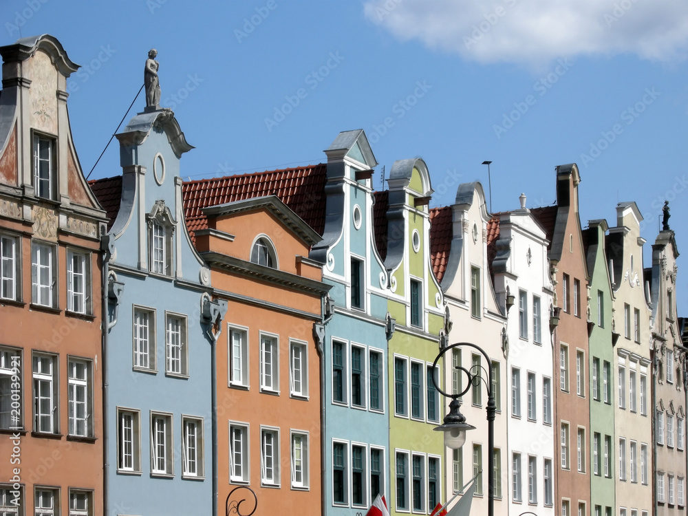 Gdansk, Sanierte Häuserzeile 