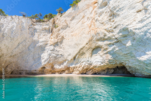 Cliffs in Pugnochiuso, Apulia, Italy