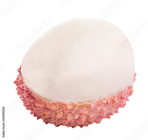 Fresh lychee isolated on white background with clipping path