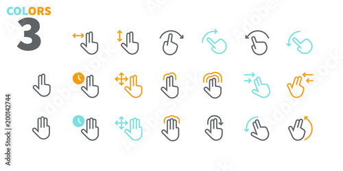 Gesture View Outlined Pixel Perfect Well-crafted Vector Thin Line Icons 48x48 Ready for 24x24 Grid for Web Graphics and Apps with Editable Stroke. Simple Minimal Pictogram Part 2-3