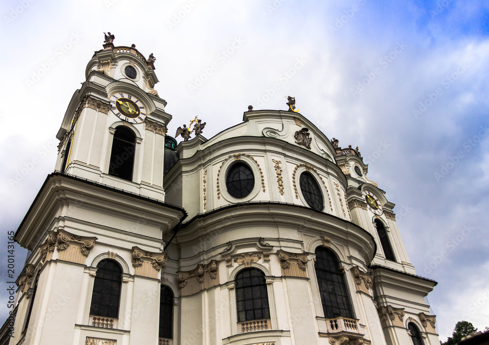 Collegiate Church (Kollegienkirche) one of the most important and beautiful baroque architecture in Salzburg. Austria