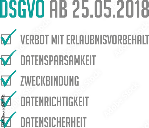 Checkliste DSGVO türkis
