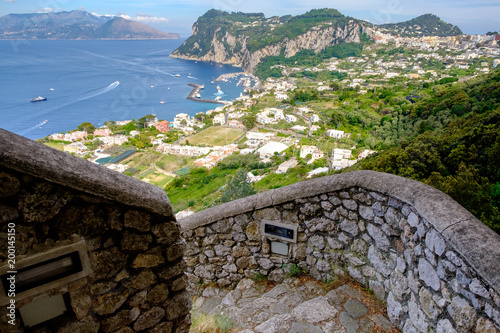 The Phoenician Steps (La Scala Fenicia) of Capri , Italy. photo