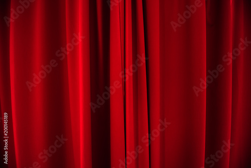 Red velvet curtains