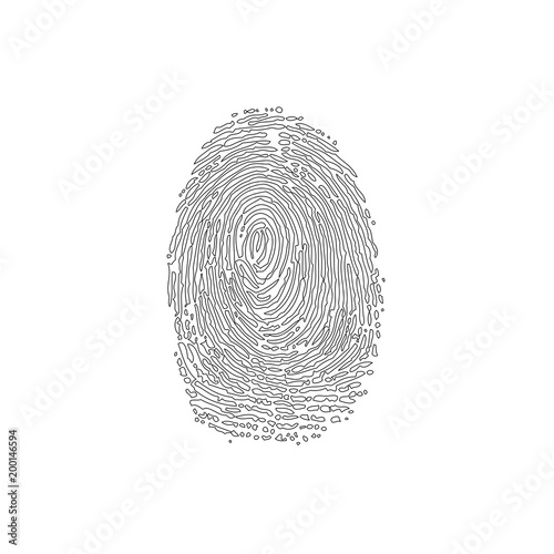 Fingerprint outline silhouette