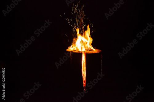 Burning indian candle  photo