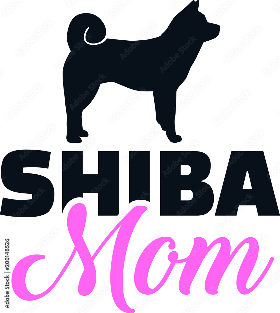 Shiba mom silhouette