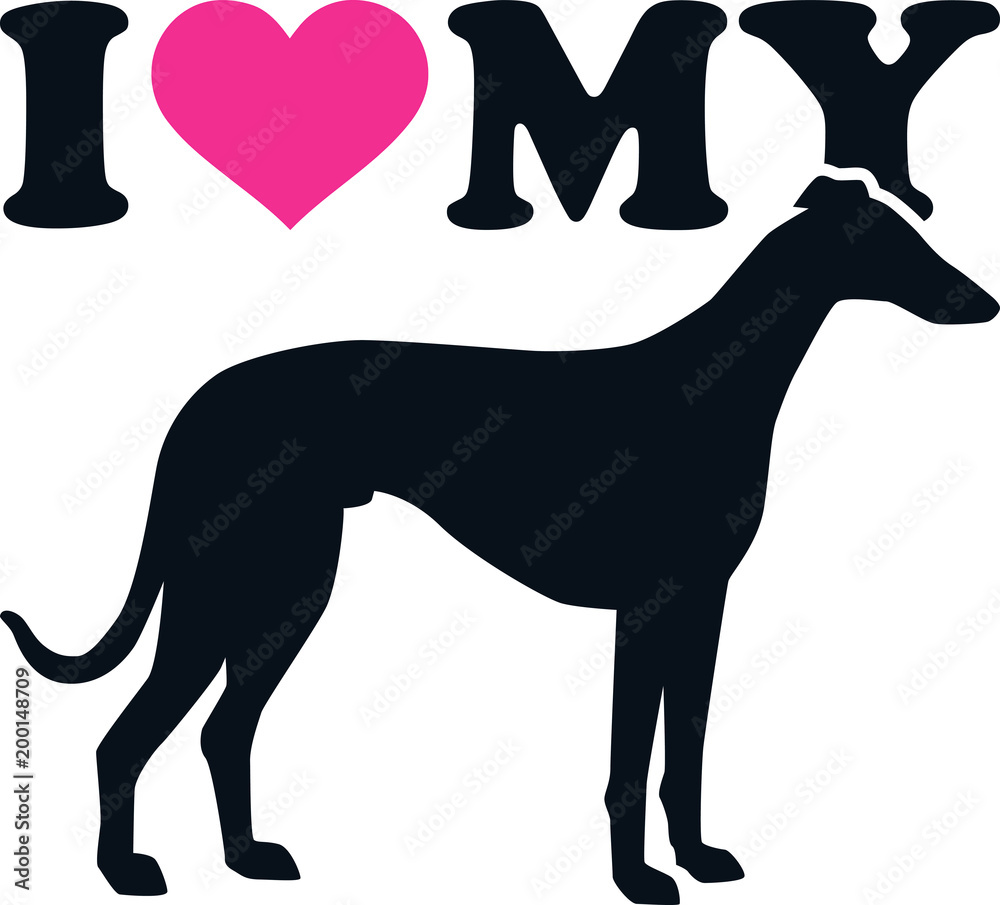 I love my Whippet silhouette
