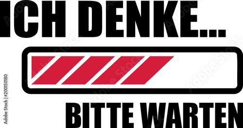 I am thinking, please wait german