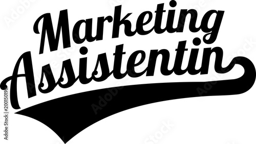 Female marketing assistant retro german