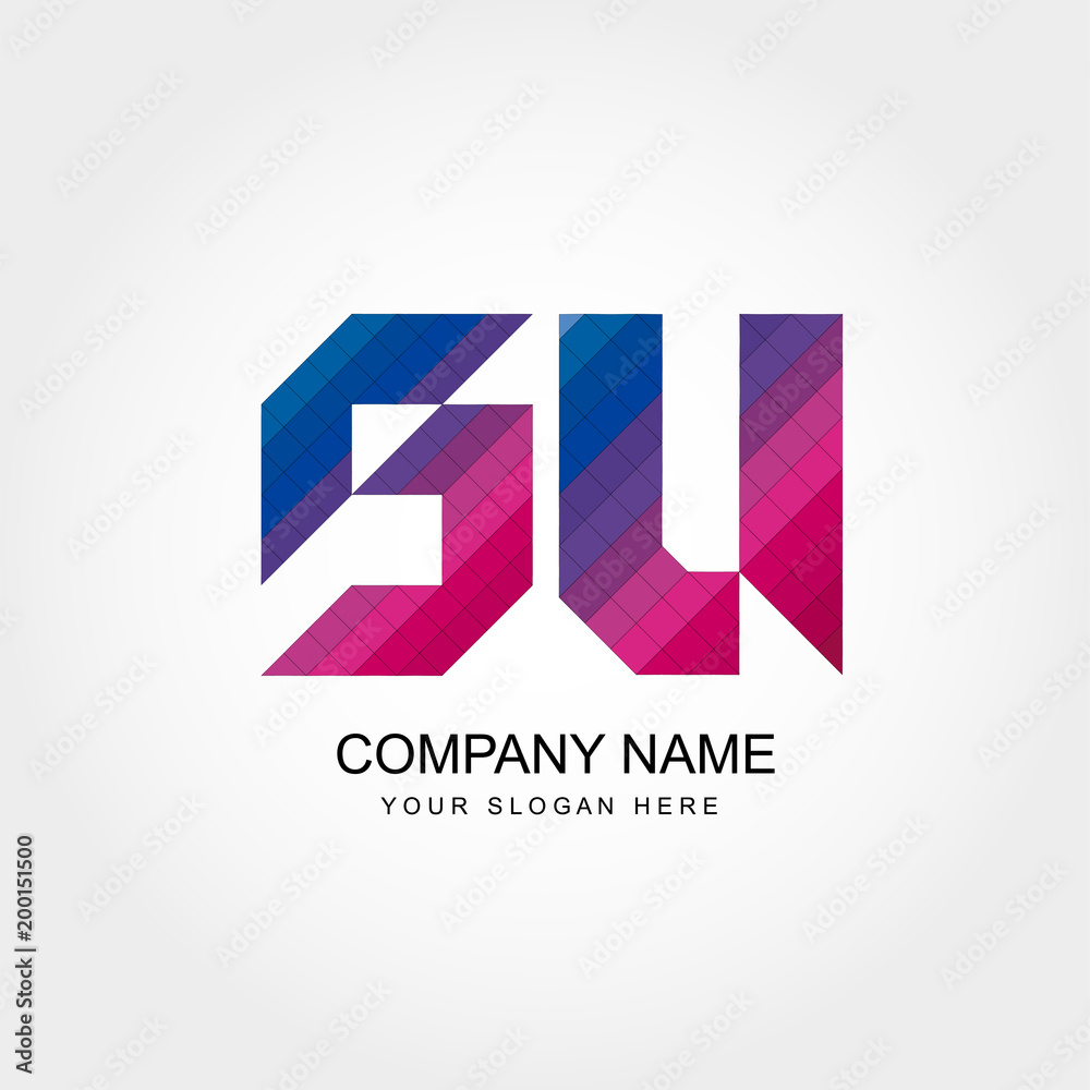 SU Letter Logo Design SU Letter Logo Design