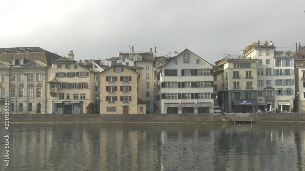 Waterfront buildings in Zurich, Switzerland 