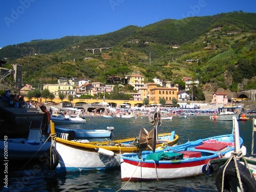 Cinque Terre  bateaux de p  che    Monterosso al Mare  Italie 
