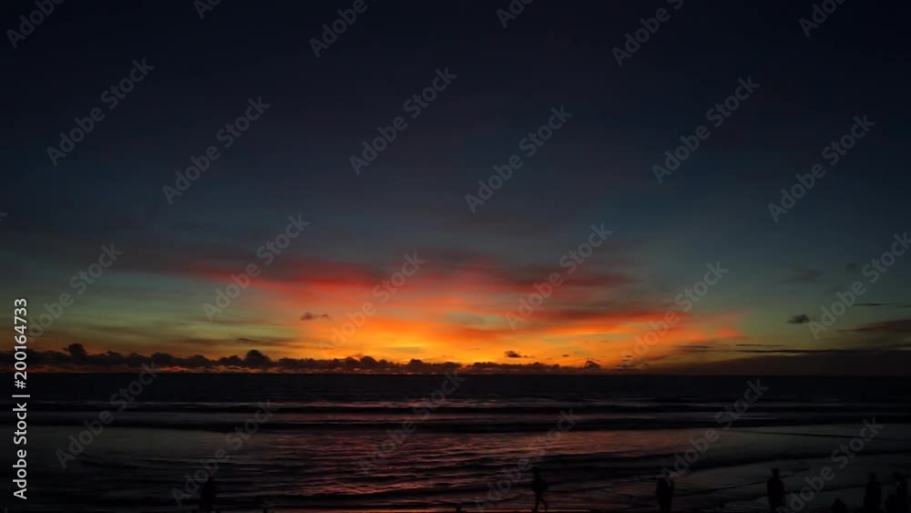 Timelapse: colorful sunset on the beach Bali Timelapse: colorful sunset on the beach Bali