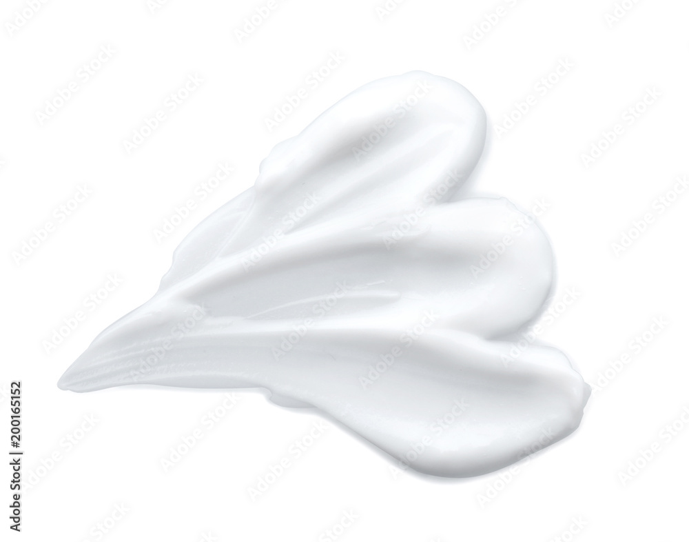 Sample of natural body cream on white background Sample of natural body cream on white background