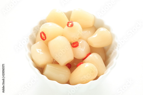 Φωτογραφία Chinese food, pickled scallion and chilli pepper