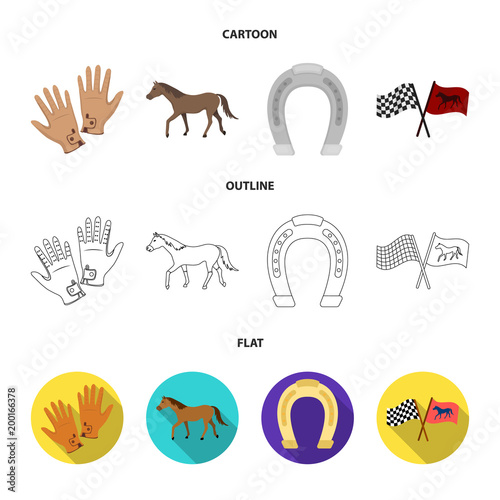 Race, track, horse, animal .Hippodrome and horse set collection icons in cartoon,outline,flat style vector symbol stock illustration web.