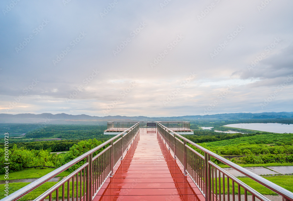 Landscape nature Resting place Mae Moh Attractions lampang thailnd Red corridor,Red Walk of View Landscape nature Resting place Mae Moh Attractions lampang thailnd Red corridor,Red Walk of View