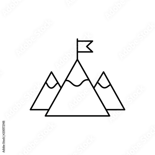 career achievement vertex symbol line black vector icon