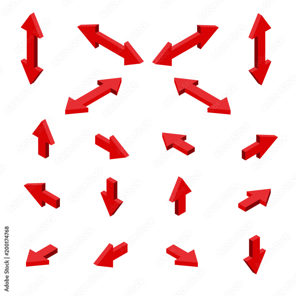 Isometric arrows. Vector Isometric arrows. Vector