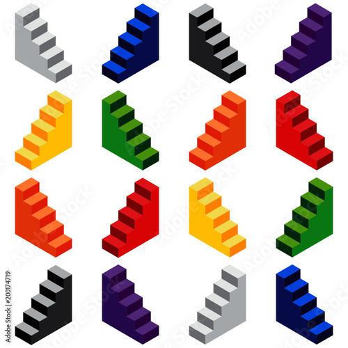 Isometric shapes. Vector
