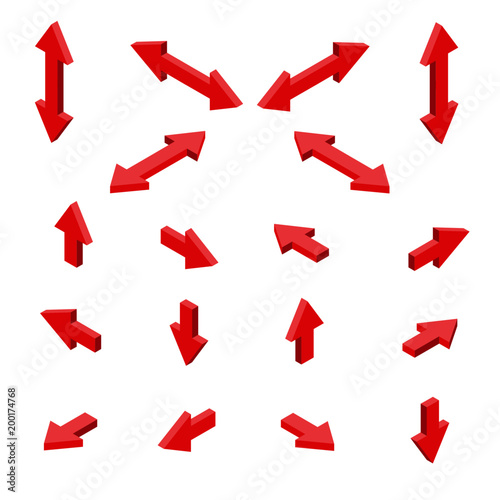 Isometric arrows. Vector