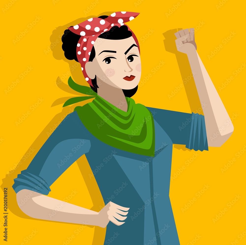 feminist with green scarf feminist with green scarf
