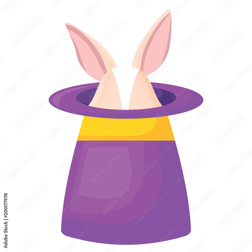 magic hat with rabbit over white background, colorful design. vector illustration magic hat with rabbit over white background, colorful design. vector illustration