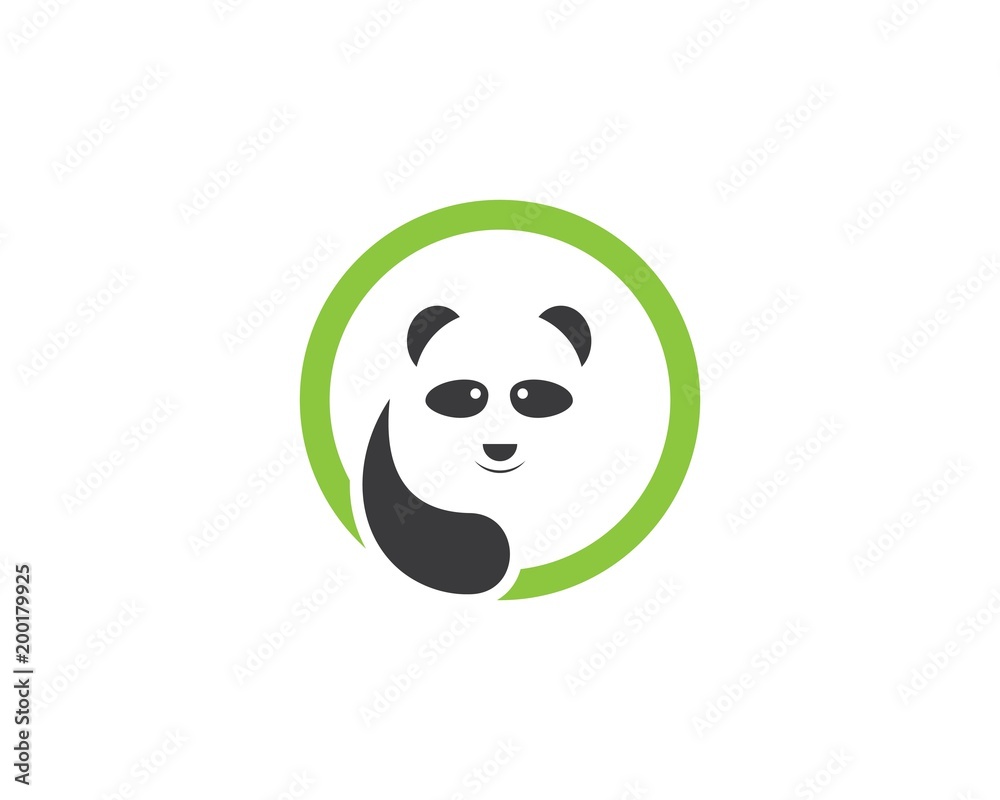Obraz premium panda ilustration logo vector