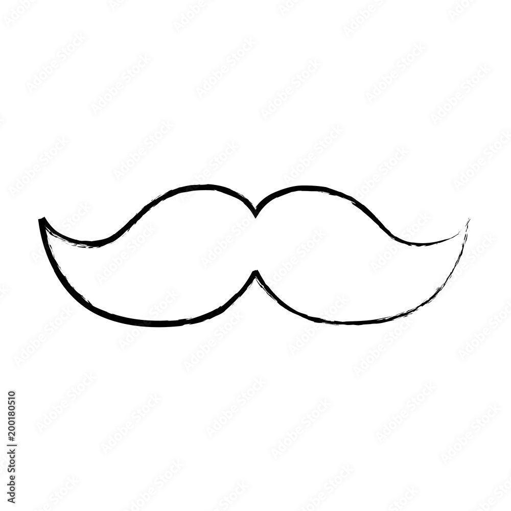 mustache icon over white background, vector illustration mustache icon over white background, vector illustration