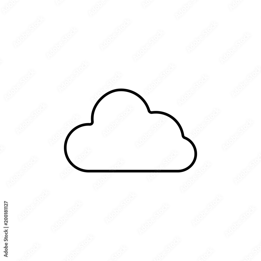cloud icon. Element of simple icon for websites, web design, mobile app, info graphics. Thin line icon for website design and development, app development cloud icon. Element of simple icon for websites, web design, mobile app, info graphics. Thin line icon for website design and development, app development