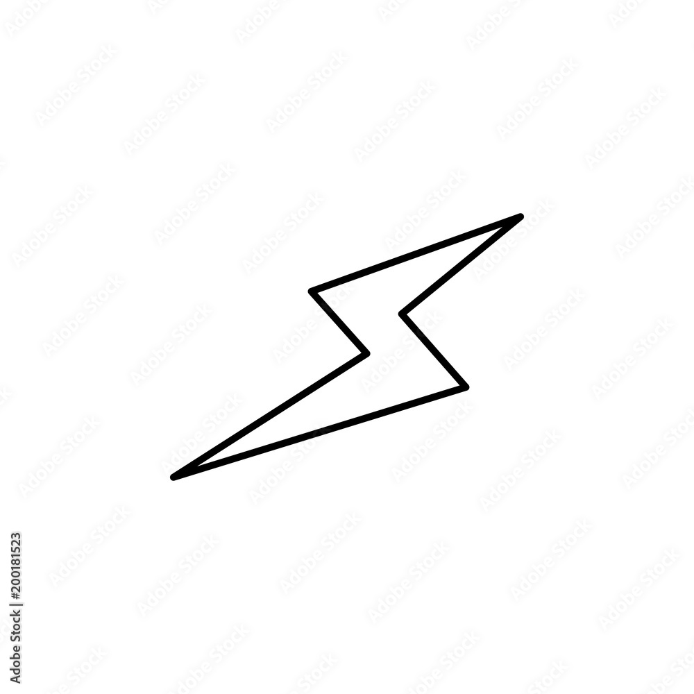 lightning icon. Element of simple icon for websites, web design, mobile app, info graphics. Thin line icon for website design and development, app development
