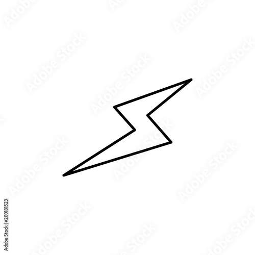lightning icon. Element of simple icon for websites, web design, mobile app, info graphics. Thin line icon for website design and development, app development