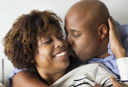 Happy sweet couple in love