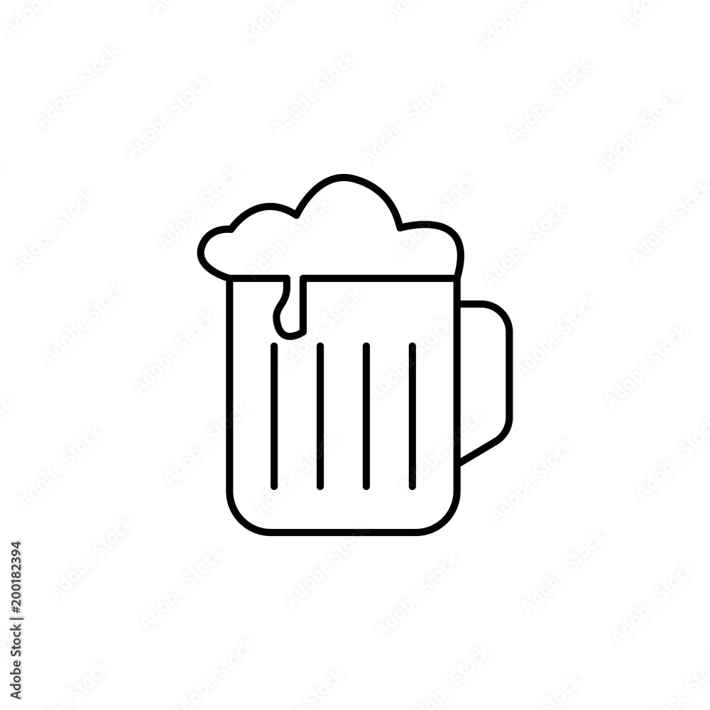 beer mug icon. Element of simple icon for websites, web design, mobile app, info graphics. Thin line icon for website design and development, app development beer mug icon. Element of simple icon for websites, web design, mobile app, info graphics. Thin line icon for website design and development, app development