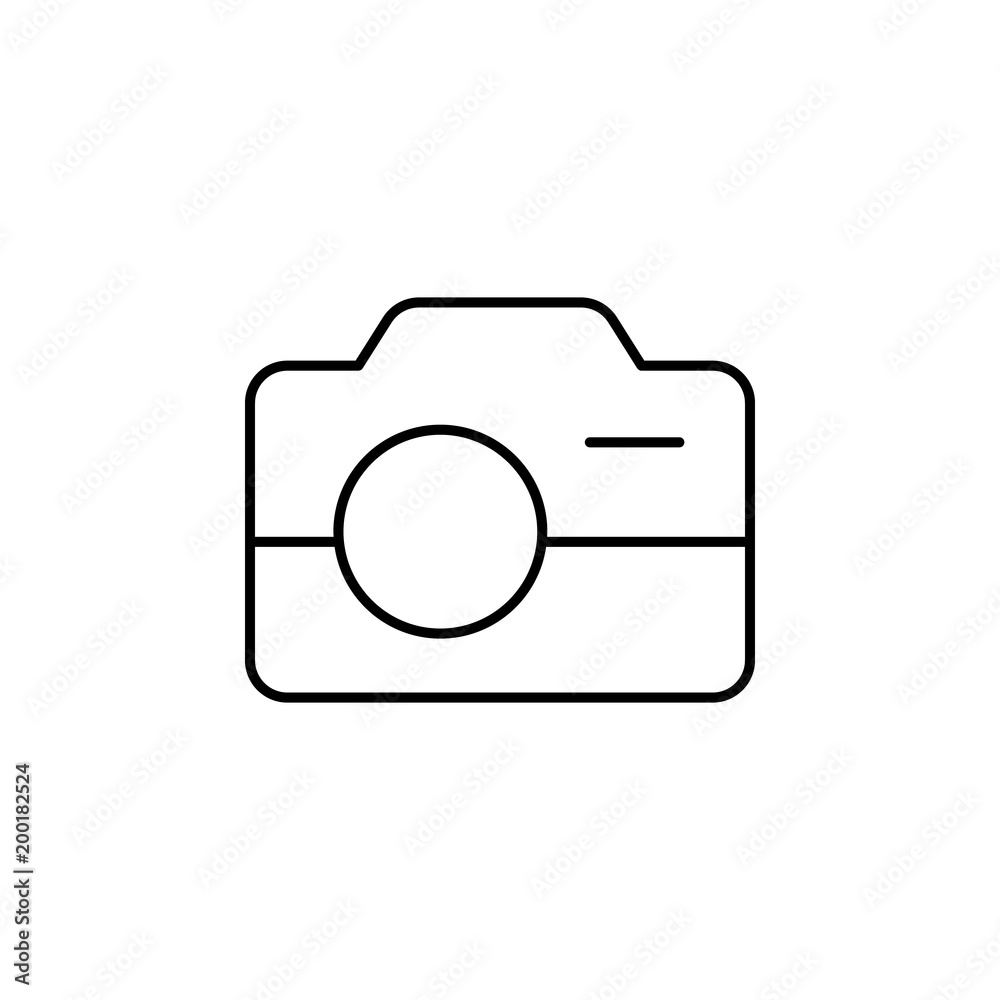 camera icon. Element of simple icon for websites, web design, mobile app, info graphics. Thin line icon for website design and development, app development camera icon. Element of simple icon for websites, web design, mobile app, info graphics. Thin line icon for website design and development, app development