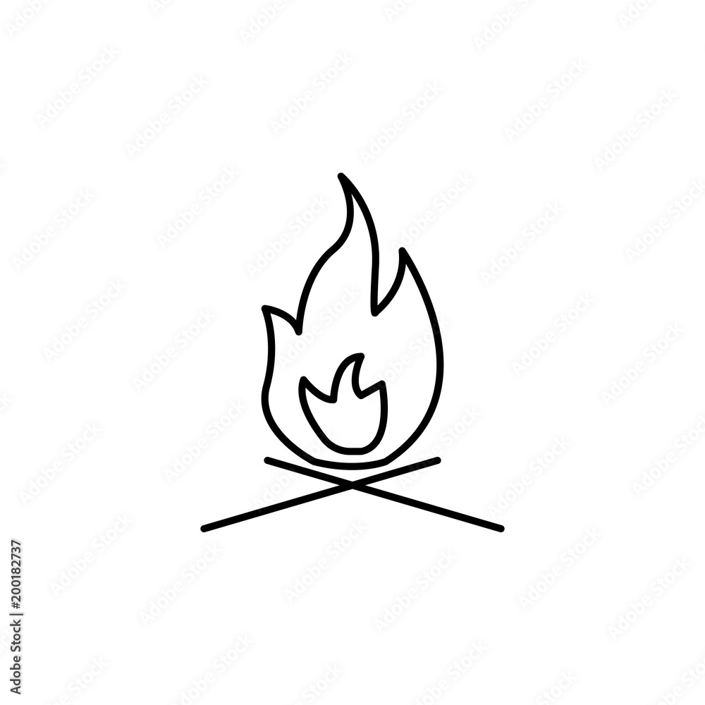 bonfire icon. Element of simple icon for websites, web design, mobile app, info graphics. Thin line icon for website design and development, app development bonfire icon. Element of simple icon for websites, web design, mobile app, info graphics. Thin line icon for website design and development, app development